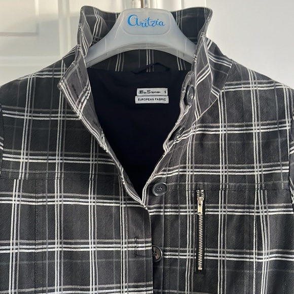 Ben Sherman European Belted Plaid Coat - Picture 7 of 9